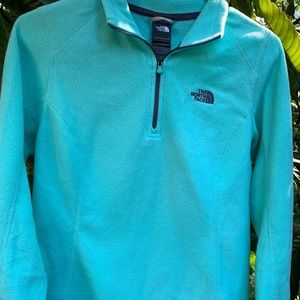 Aqua North Face half zip sweater